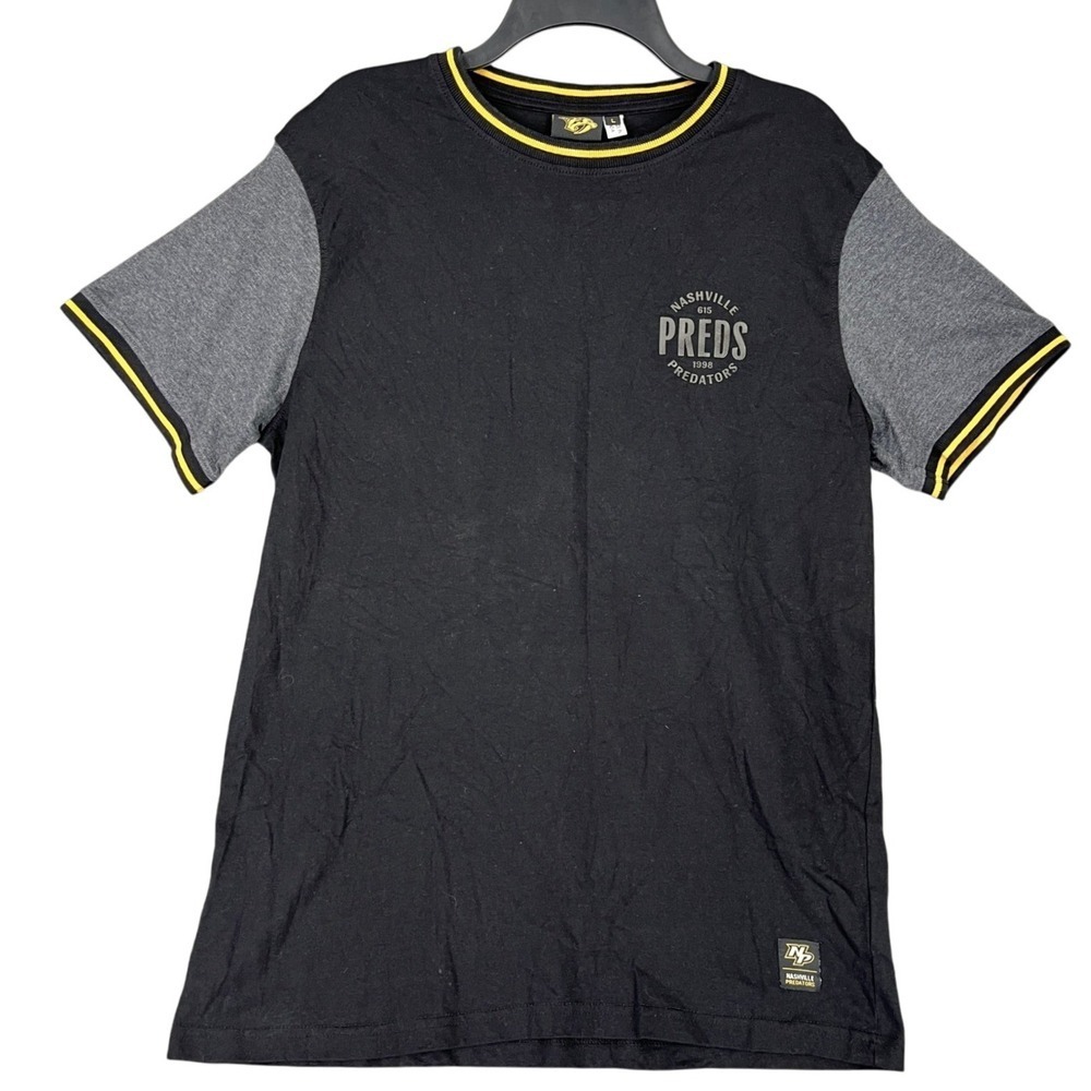 Nashville Predators NHL Hockey Team Shirt‎ Mens L Ringer Roman Josi Gnash